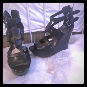 Guess gladiator wedges